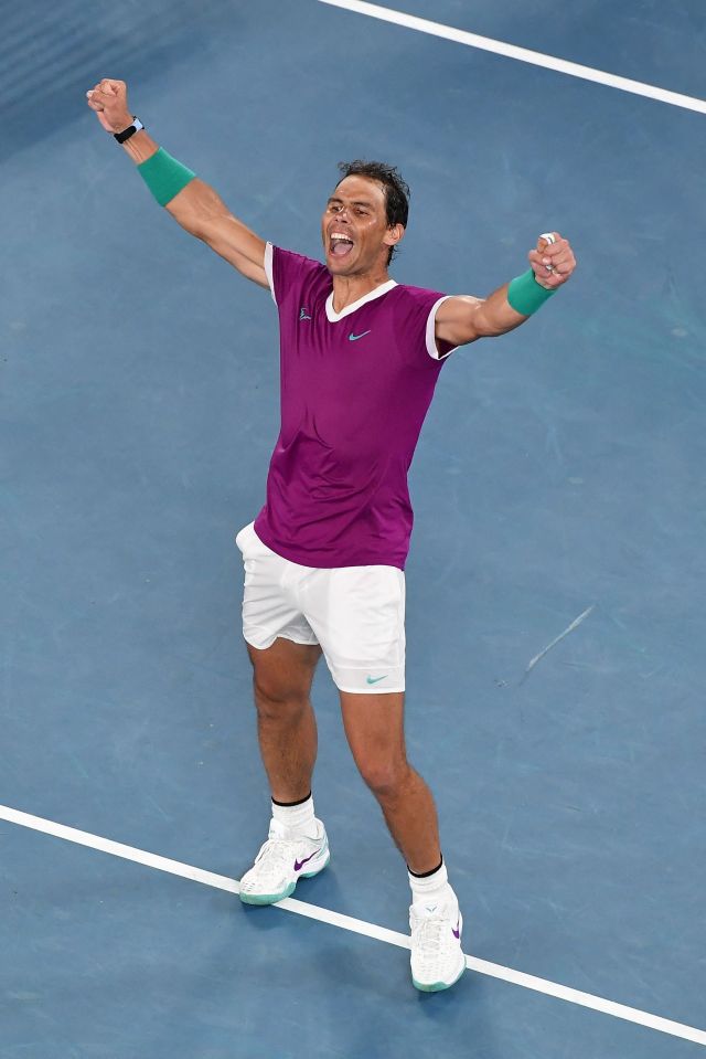 The Spaniard let out a mighty celebration after securing the victory