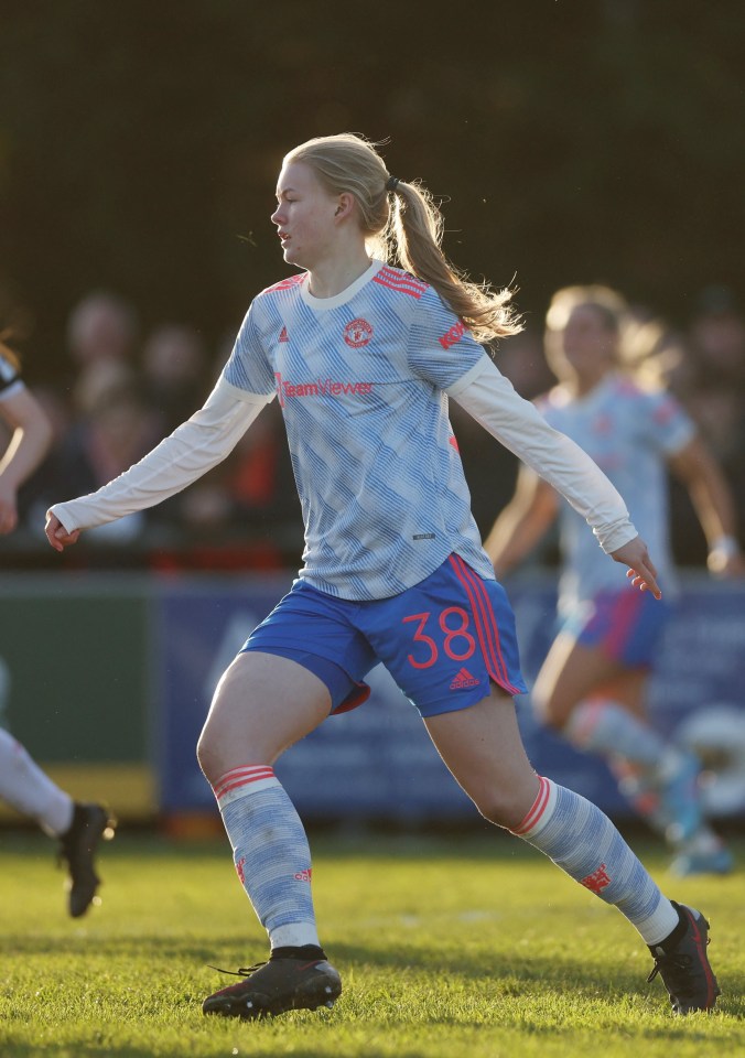 Karna Solskjaer made her full Manchester United Women's debut on Sunday