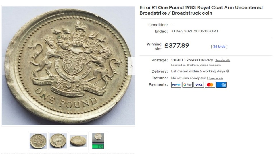 The rare coin caught the attention of 11 different bidders who placed 36 offers between them