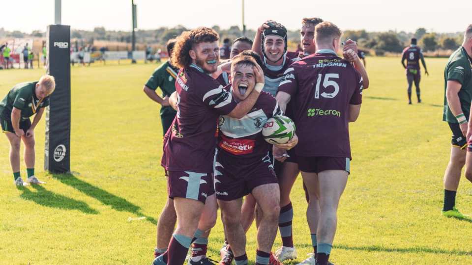  Ryan Guilfoyle (with ball) hopes to be part of Irish history with Galway Tribesmen