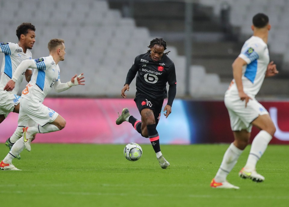 Sanches started the 1-1 draw for Lille before being subbed in the 92nd minute