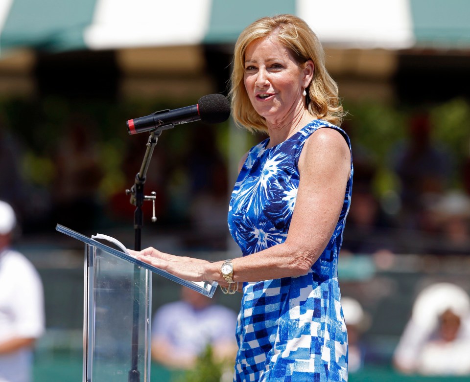 Chris Evert has been diagnosed with stage one ovarian cancer