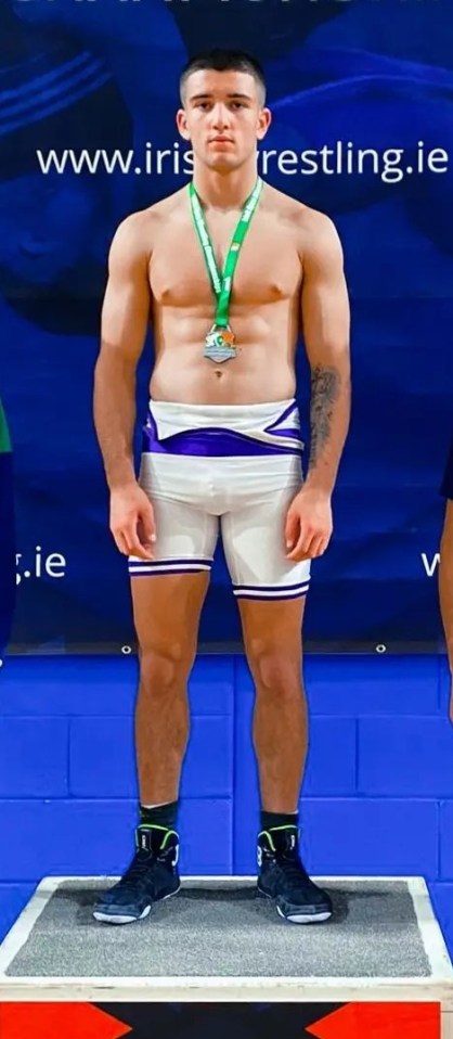 He is a three-time Irish wrestling champion