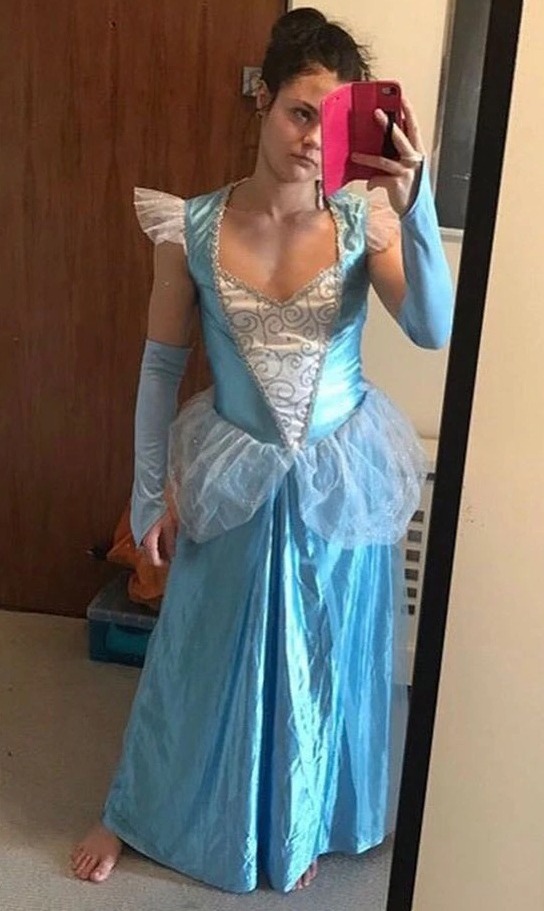 Megan says working at princess parties, where she'd dress as Cinderella, was her 'most stressful' job