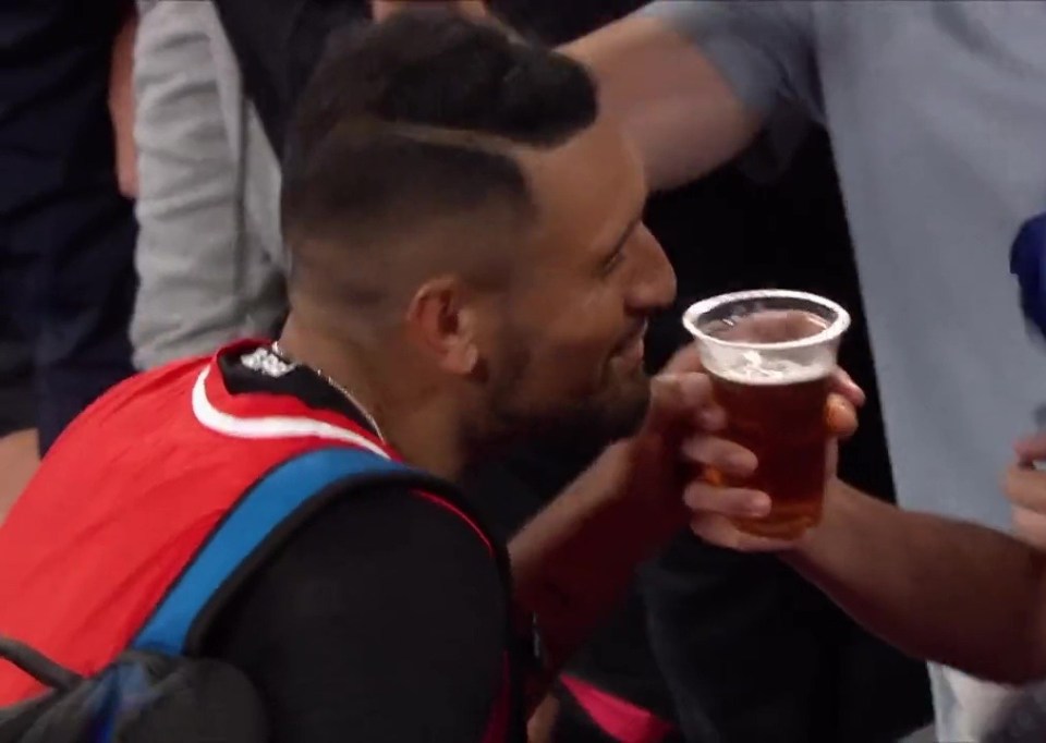 Kyrgios drank it all in after his victory