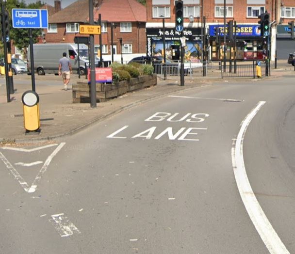 The bus lane is just 39-feet long