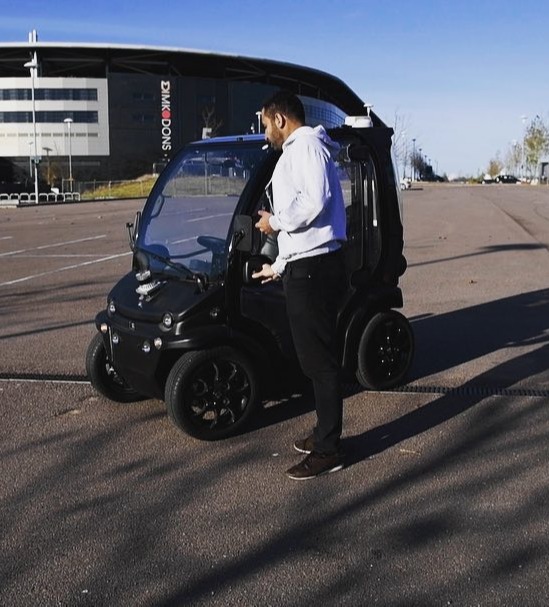 MK Dons footballers are trialling new driverless cars - as a transport chief says the vehicles will be as normal as taxis within two years