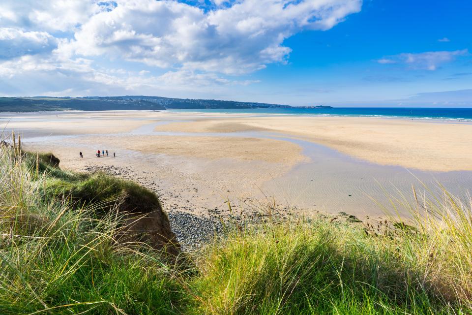 Hayle beach has a great holiday park