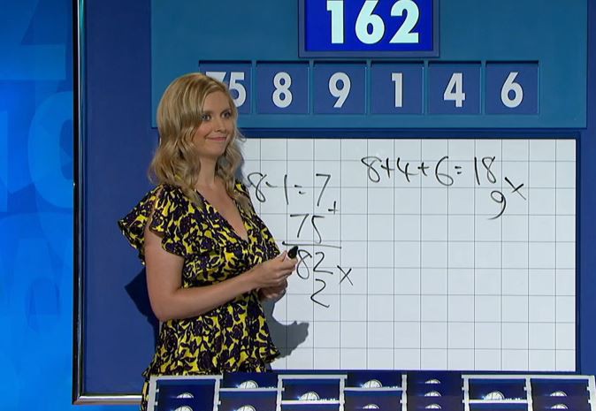 Rachel admitted that she got lucky in the clip from the 8 Out of 10 Cats Does Countdown special