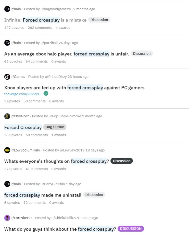 Redditors are venting about forced crossplay on Xbox