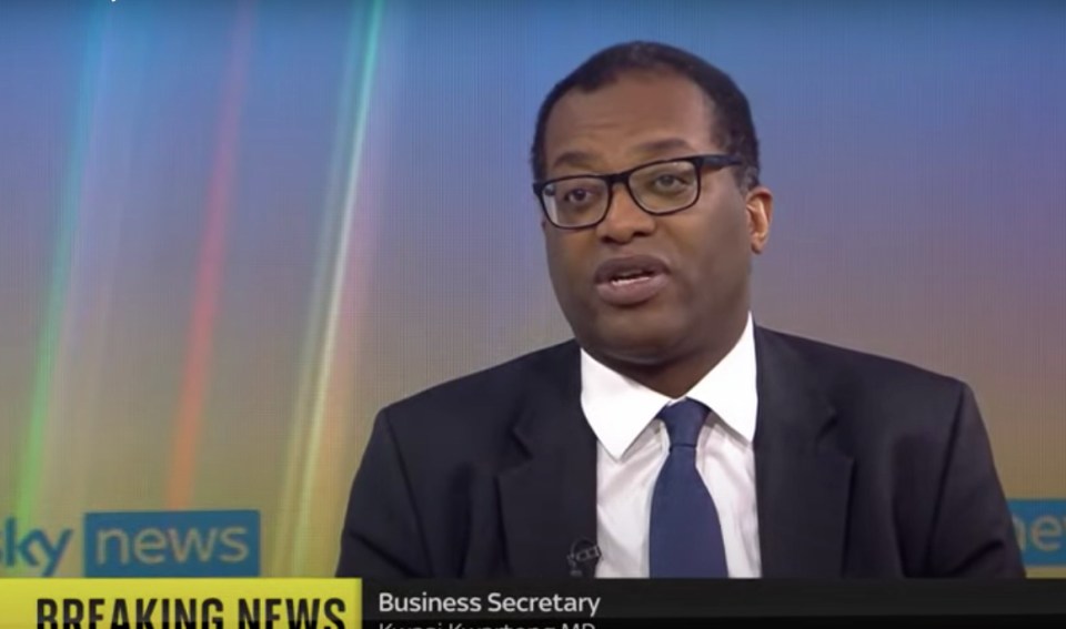 Business secretary Kwasi Kwarteng said claims of blackmail should be investigated