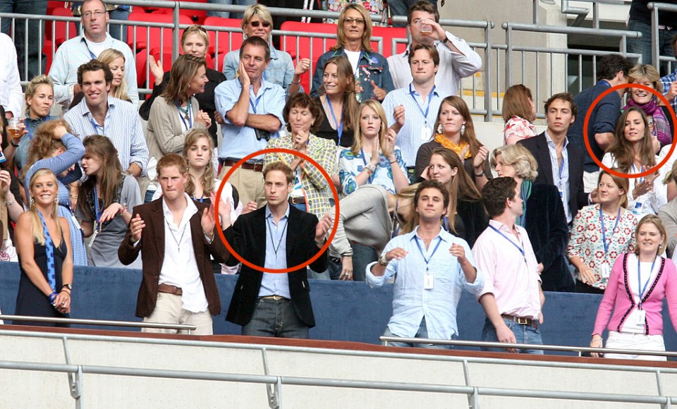 Arthur spotted Kate at a 2007 concert in memory of Princess Diana, near William, despite their recent break-up