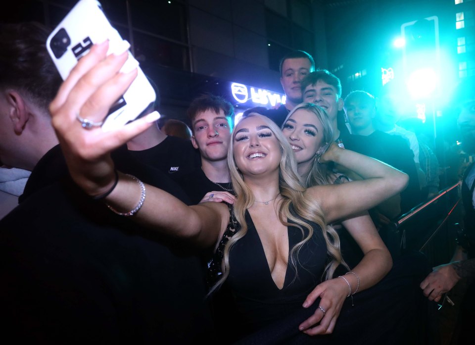 Revellers enjoying the night in Leeds