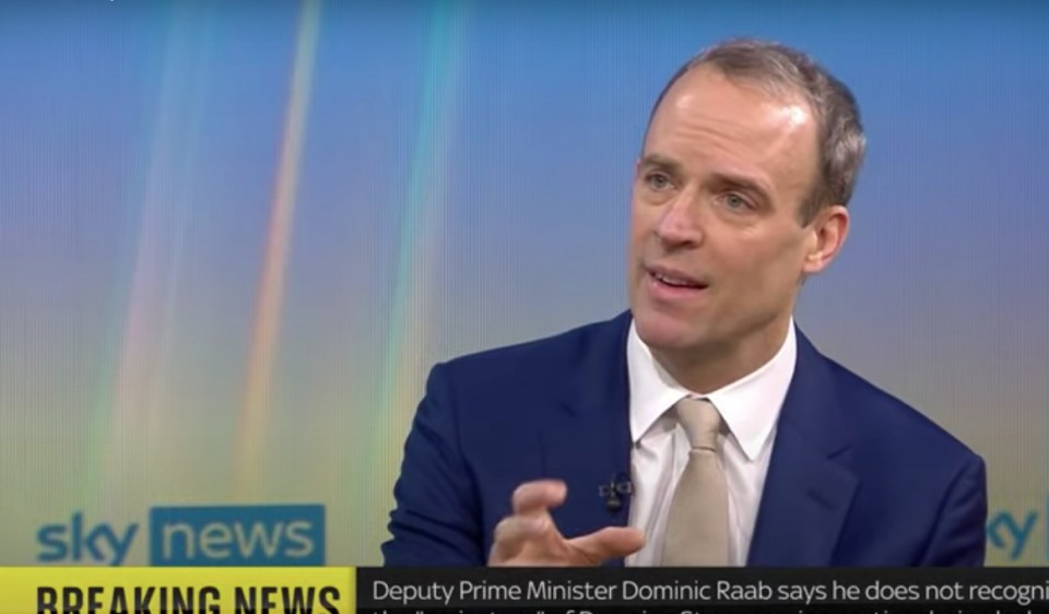 Dominic Raab expressed optimism Britain is nearing the end of the pandemic