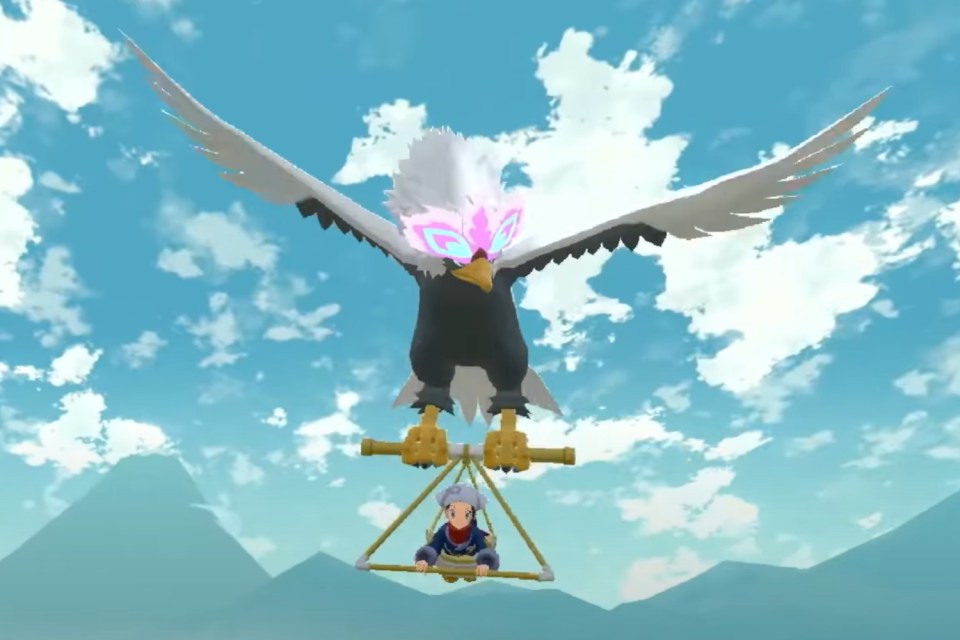 Pokemon Legends: Arceus lets you ride pokemon