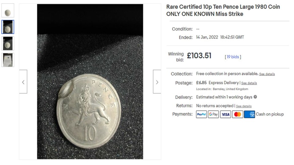 As many as 19 bids were placed on the coin