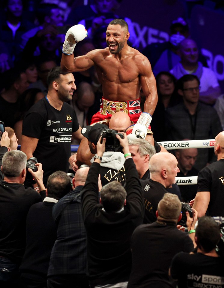 An elated Brook celebrates the second biggest victory of his career