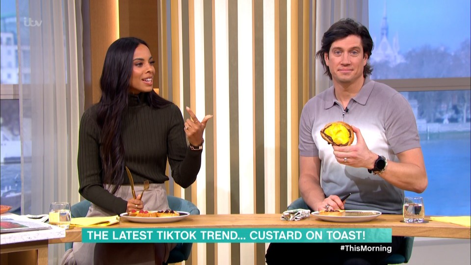 Vernon Kay was not impressed by the custard on toast