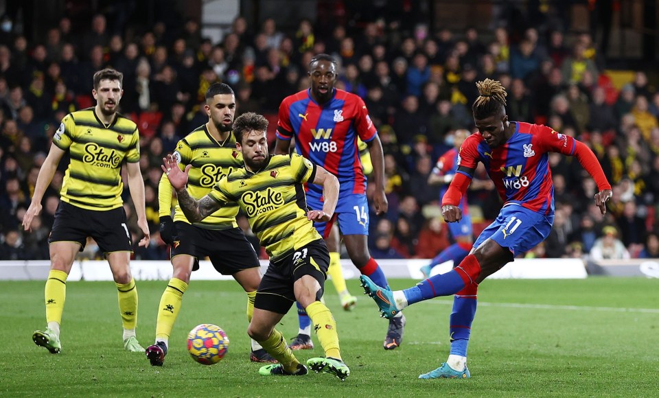 Striker Wilfried Zaha clinched Palace's first Premier League victory of 2022