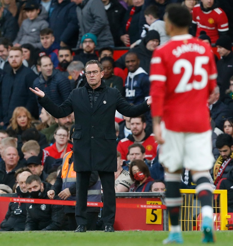 Rangnick was left fuming as a number of chances went begging for Man Utd