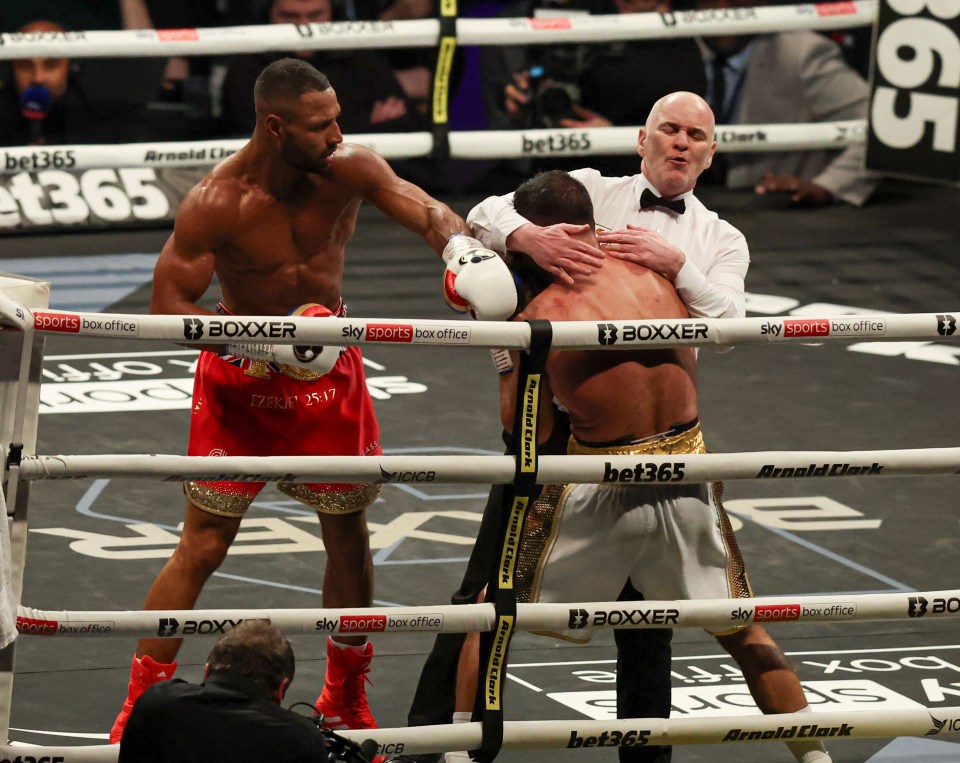 But the treatment did little to aid him as he suffered a sixth-round TKO defeat to his rival