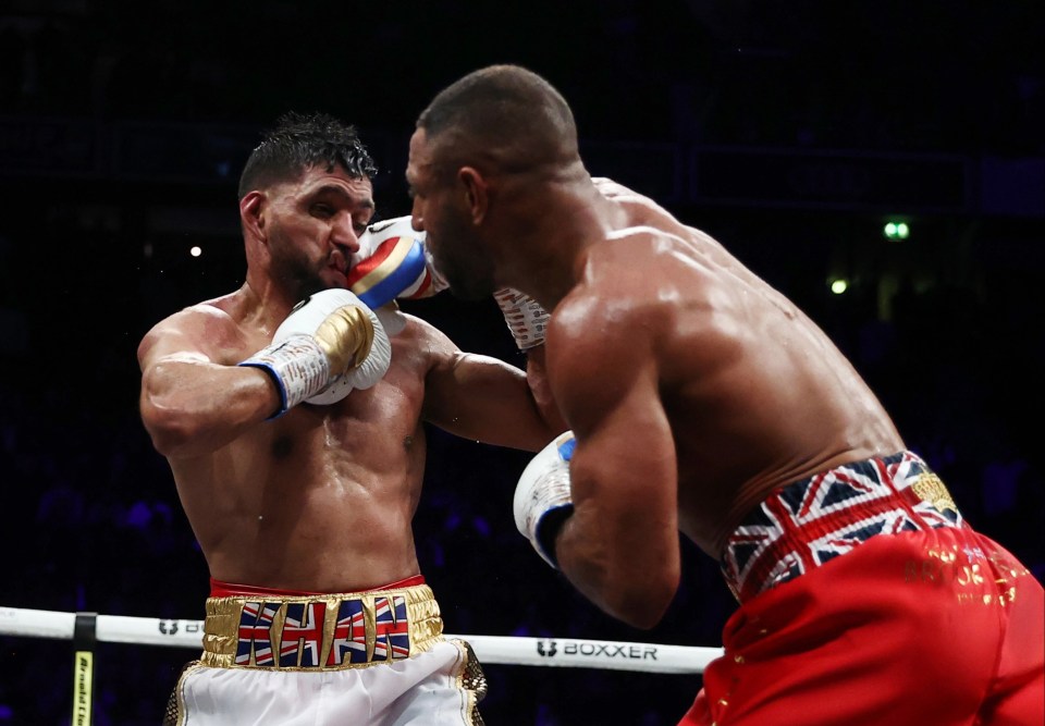 Amir Khan was beaten by Kell Brook in six rounds