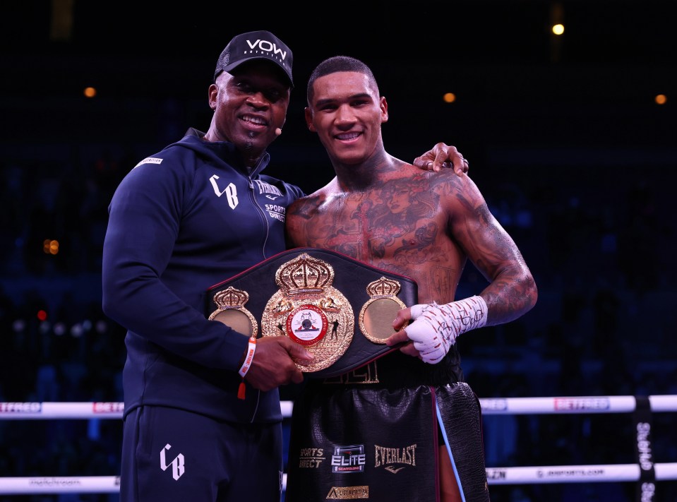 British boxing legend Nigel Benn with son Conor