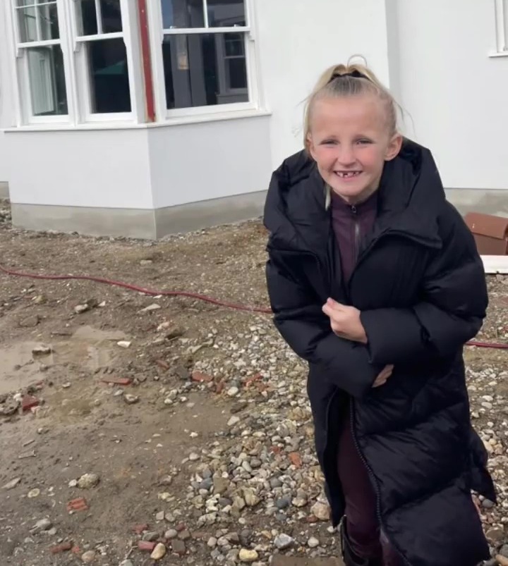 The property is still under construction but the kids were thrilled to visit their new home