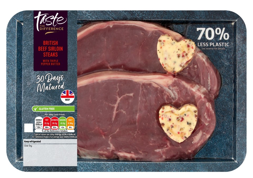 Steak is one of the most expensive options on Sainsbury’s romantic menu