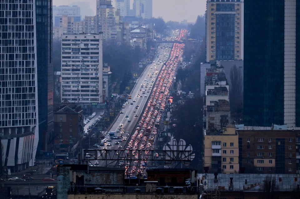 UP to one million terrified people were preparing to flee outgunned Ukraine yesterday