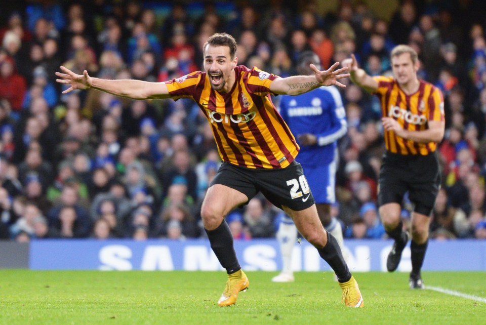 Bradford shocked Chelsea at Stamford Bridge