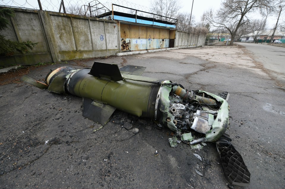 A Tochka-U missile seen near Donetsk, Ukraine