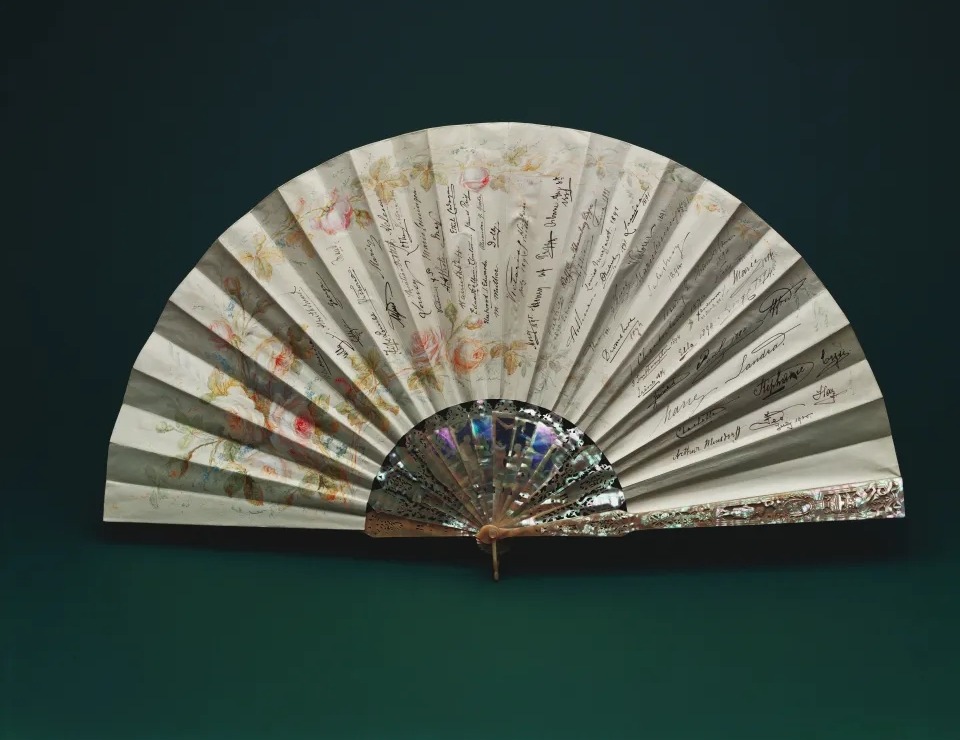 The fan presented to Queen Victoria for her Golden Jubilee in 1887