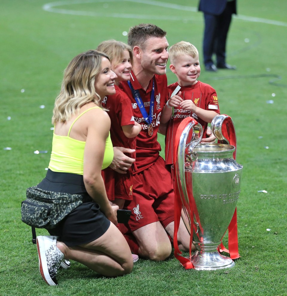 The family celebrated winning the 2019 Champions League together in Madrid