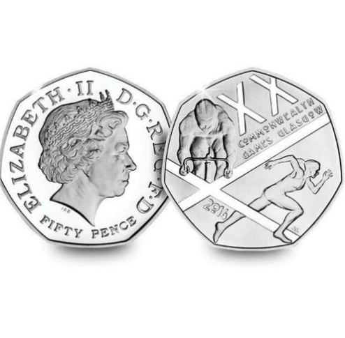 The Glasgow 2014 Commonwealth Games 50p coin can be sold on for more than £1