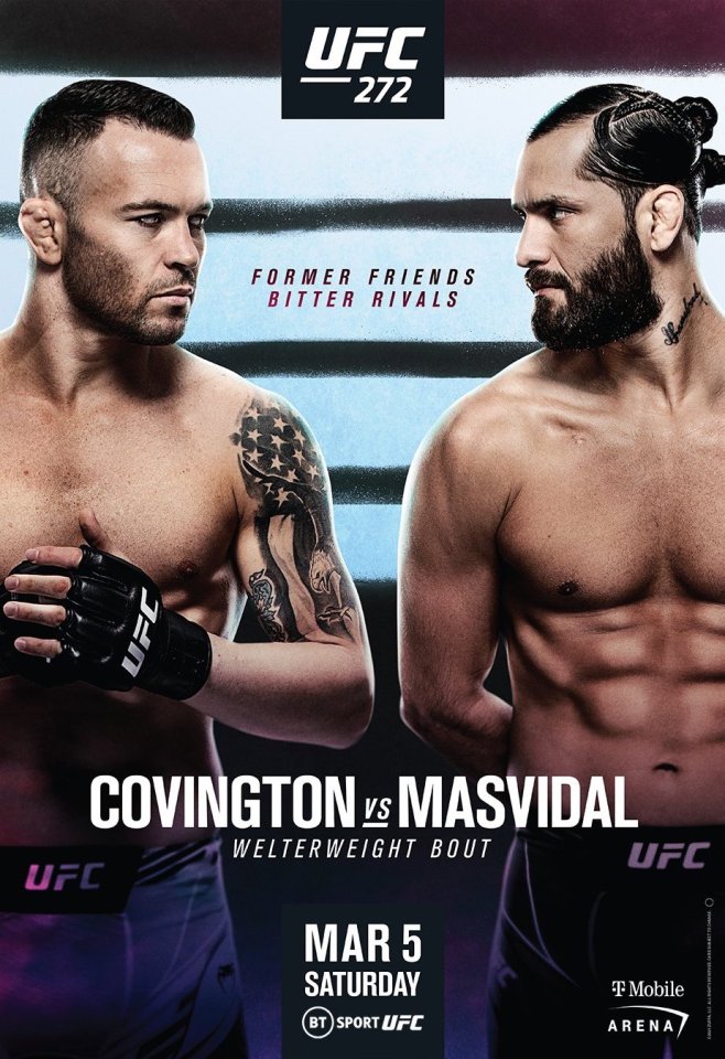 Colby Covington and Jorge Masvidal will collide in a grudge match at UFC 272