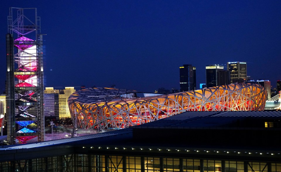 The National Stadium in Beijing plays host