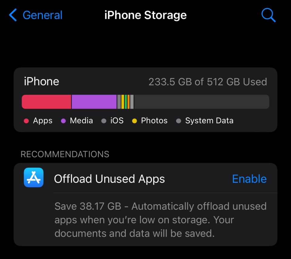 Consider clearing out your iPhone – there's likely plenty of space to be saved