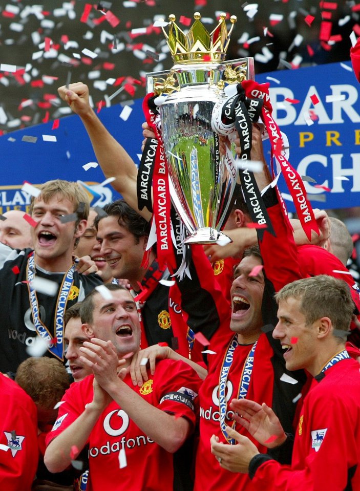 Man Utd produced a remarkable turnaround to claim the Prem title in 2003