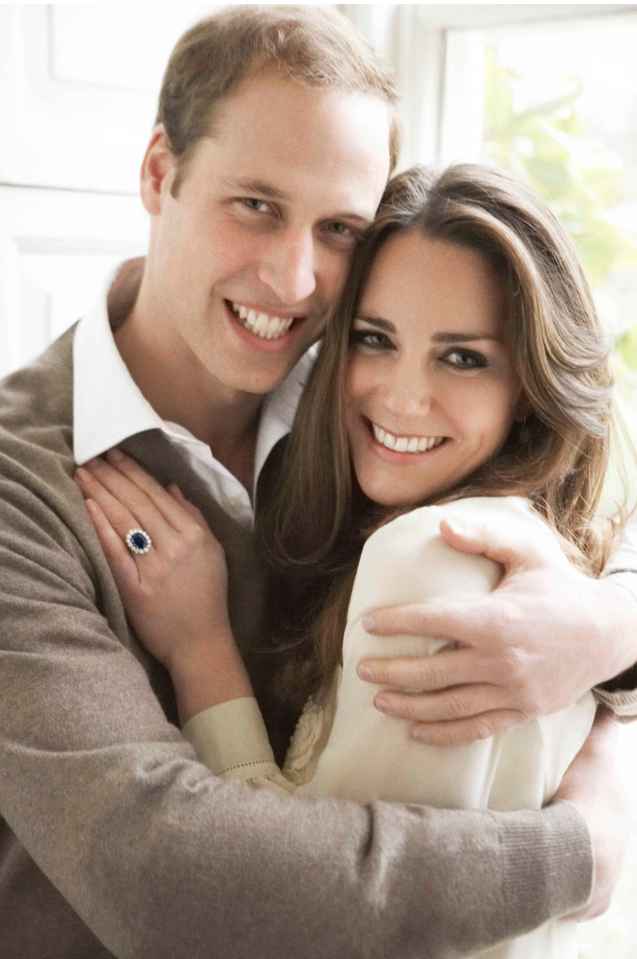 The Queen had this engagement photo from 2010 framed behind her