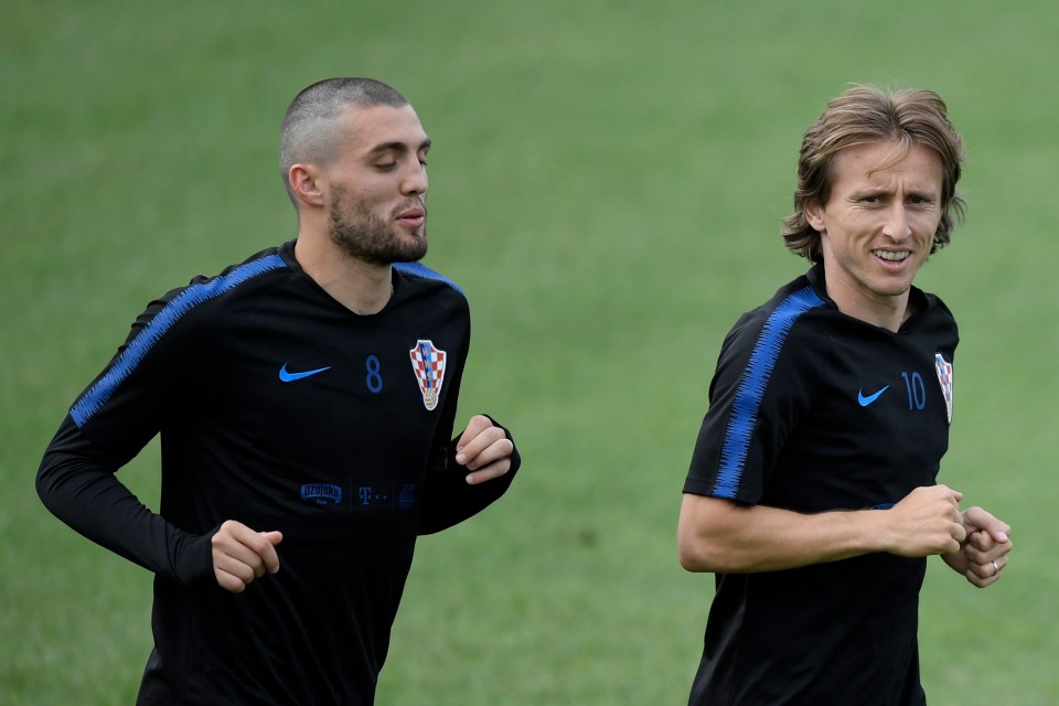 Luka Modric and Mateo Kovacic are Croatia team-mates