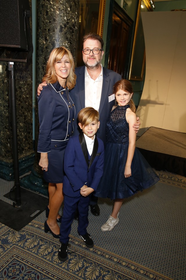 Kate with her husband Derek and their children Billy and Darcey