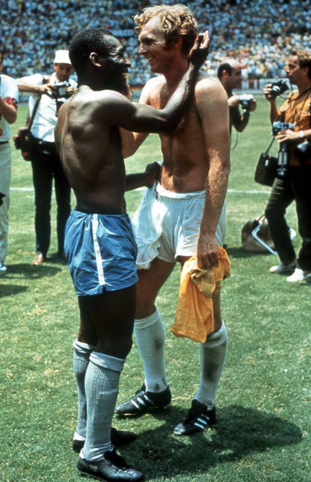 This picture of Pele and Bobby Moore embracing at the 1970 World Cup has become an iconic image