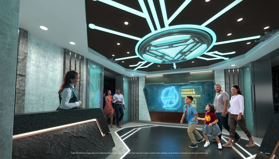 Passengers will be able to eat dinner at the Avengers restaurant