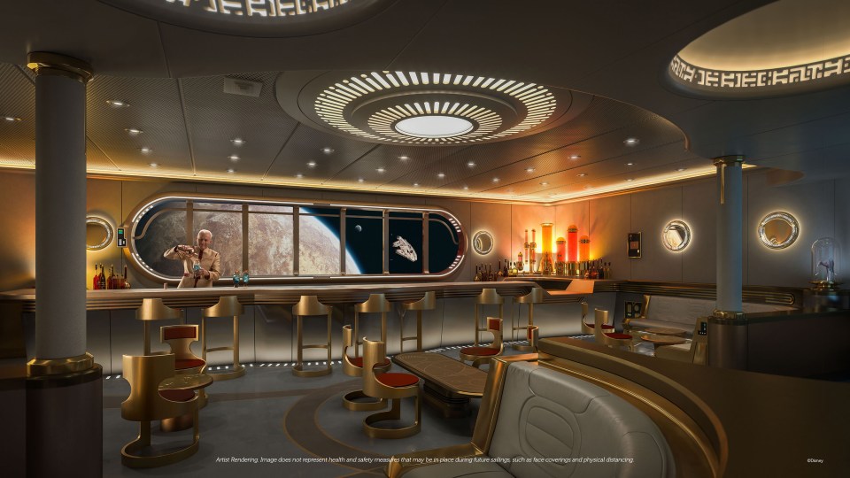 The Star Wars themed lounge has amazing views of space