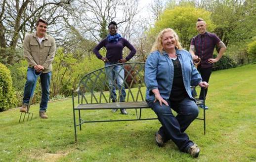 Charlie Dimmock hosts the BBC's Garden Rescue with three new presenters