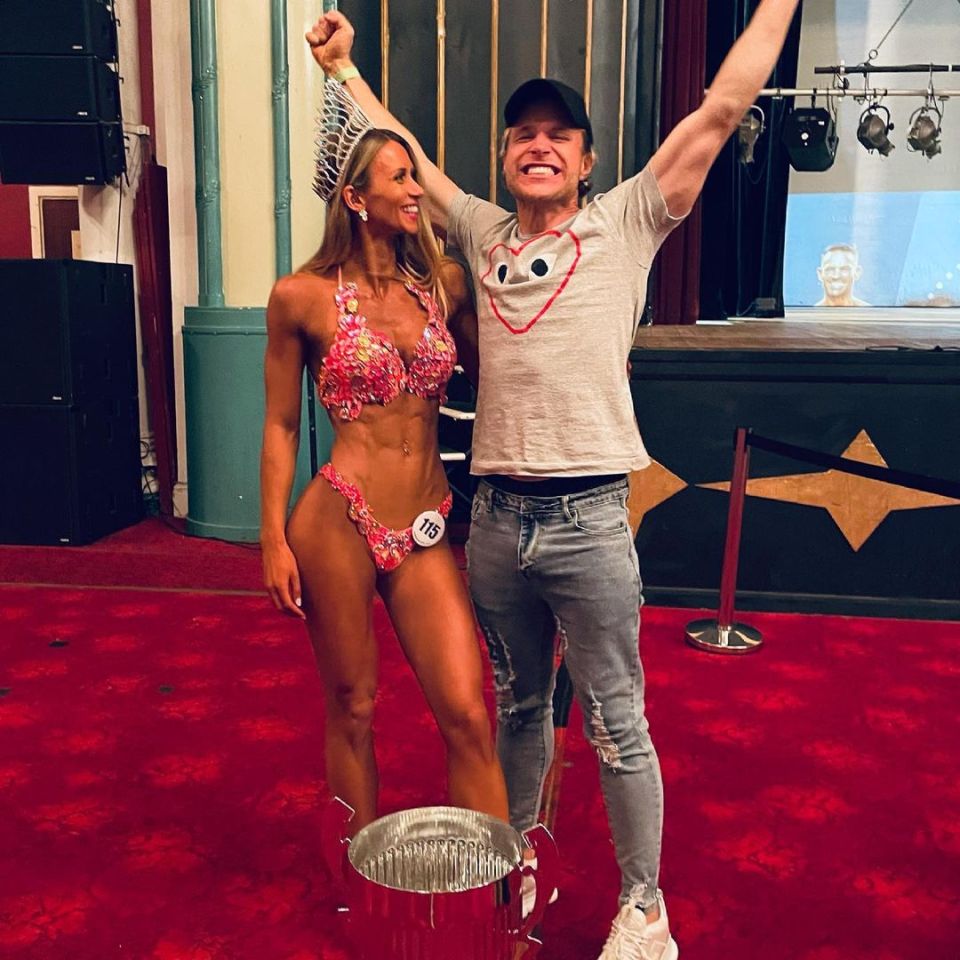 Olly is proud of Amelia's bodybuilding achievements