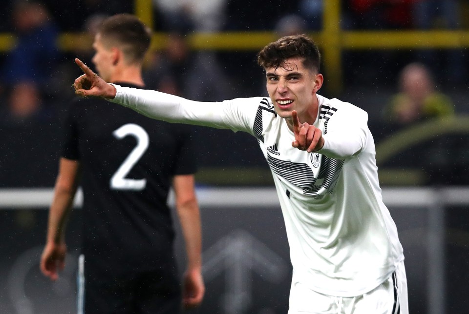 Chelsea star Kai Havertz stars for the German national team