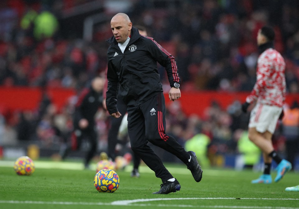 Armas takes the bulk of United's coaching sessions at Carrington