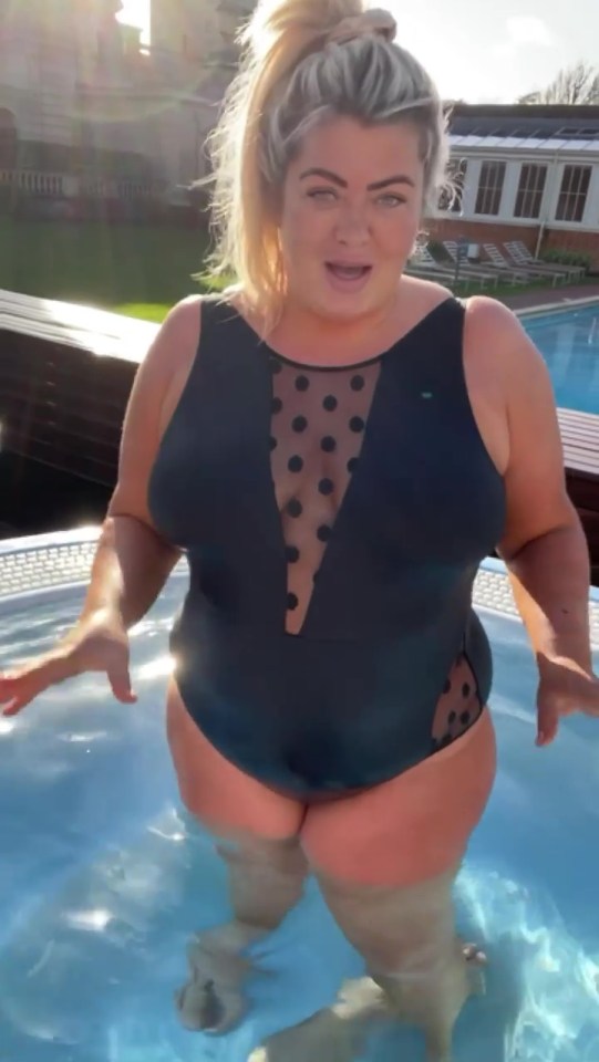 Gemma looked incredible in a black swimsuit while celebrating her birthday last week